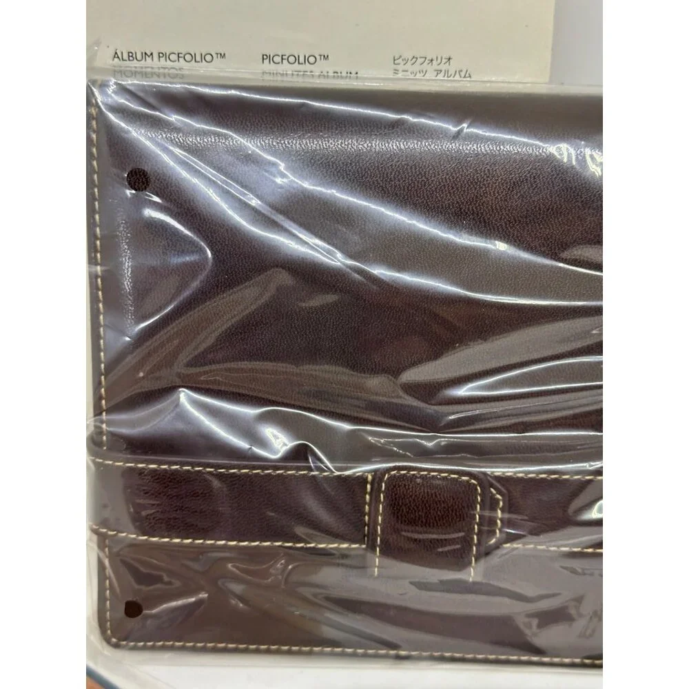 Creative Memories Picfolio Mini Album Photo‎ Pages Brown Leather-Look NEW SEALED